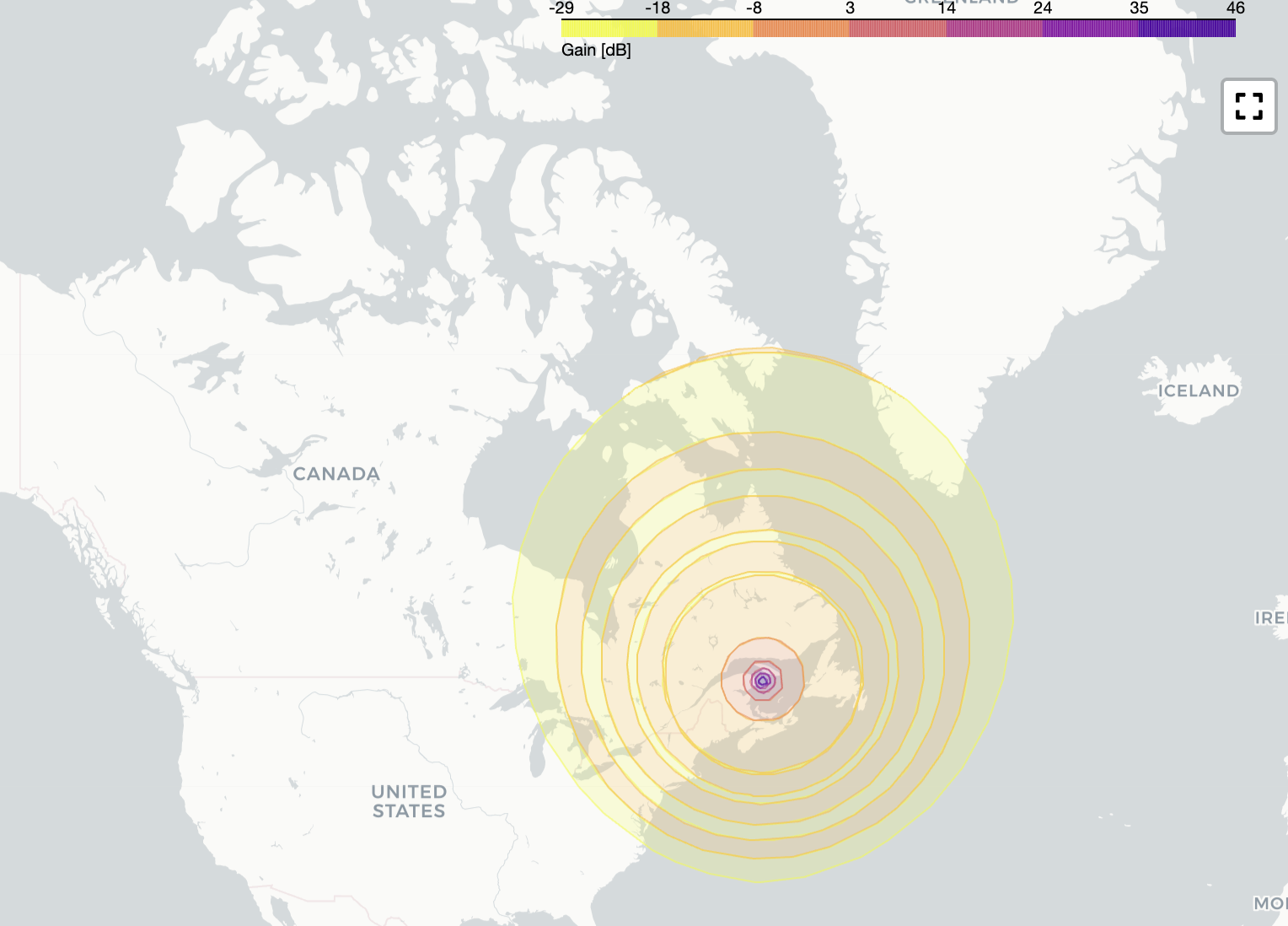 A screenshot of a contour plot