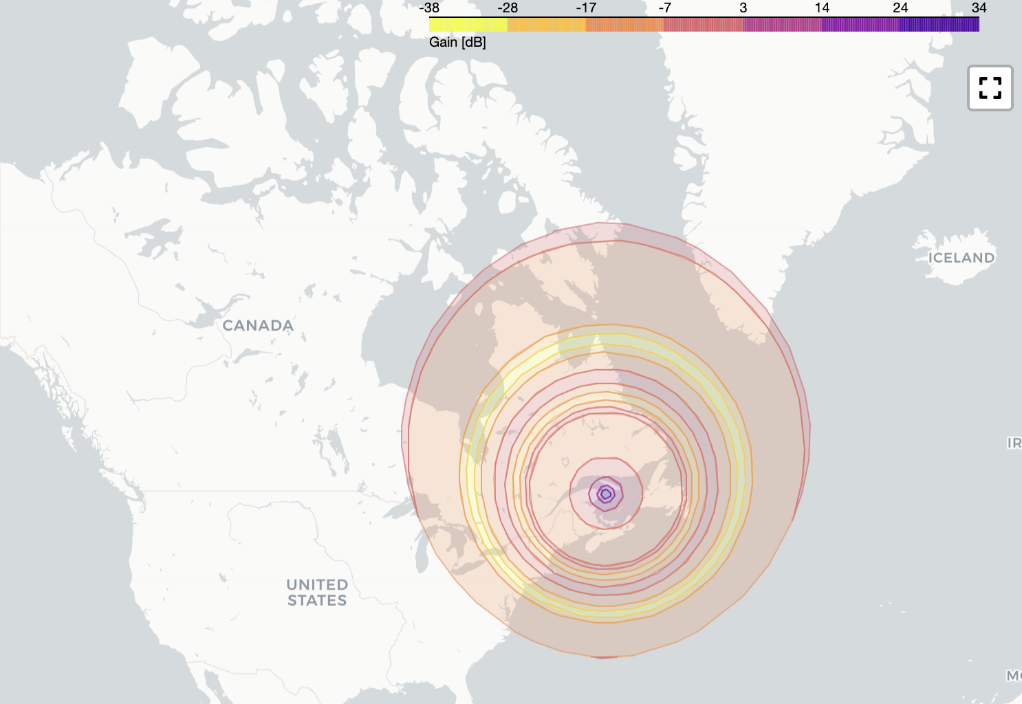 A screenshot of a contour plot