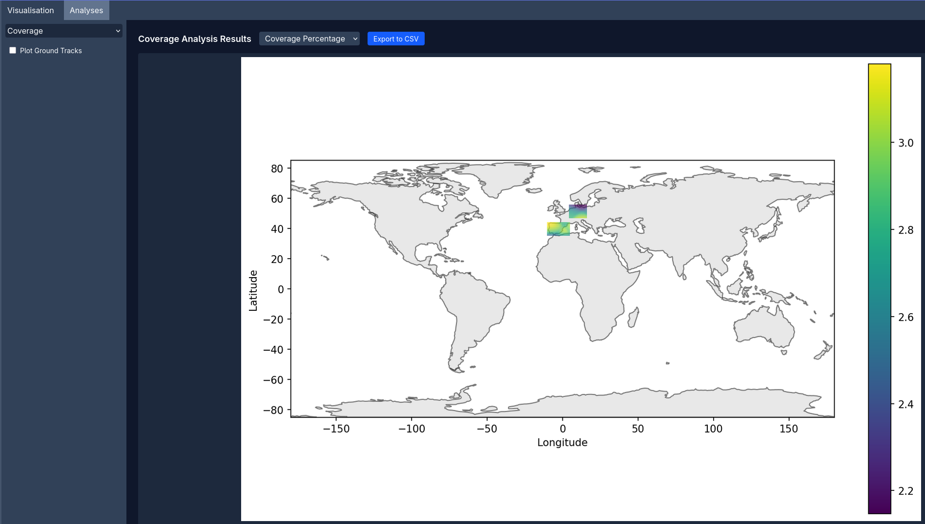 A screenshot of the coverage analysis