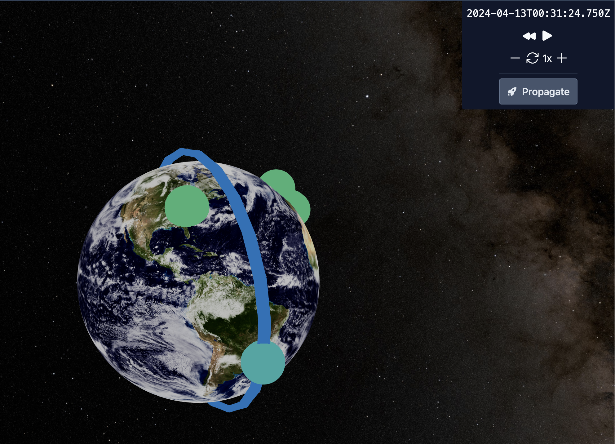 A screenshot of the 3D visualisation