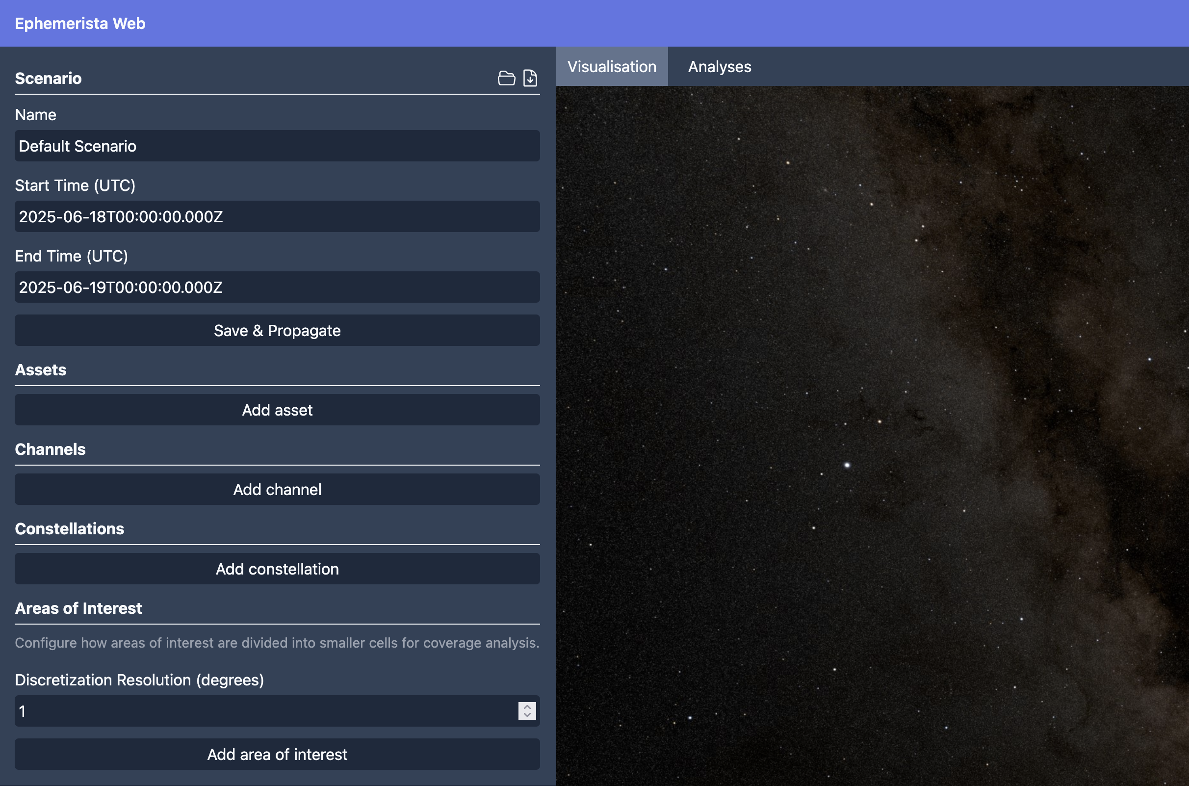 Main application interface